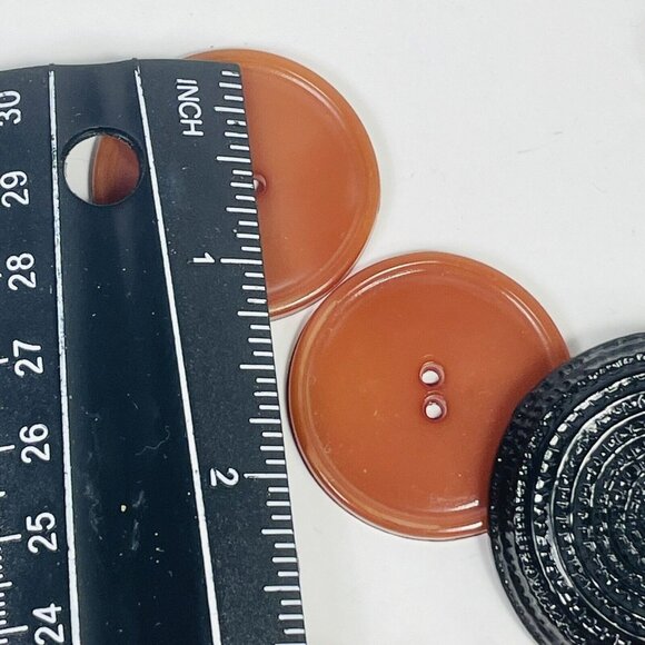 Button Pink Black Mother Pearl Plastic Metal Shell Random Lot Vintage For Crafts - Picture 10 of 15